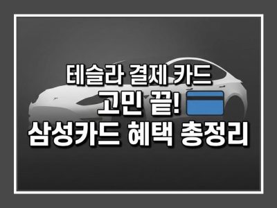 테슬라 삼성카드 추천