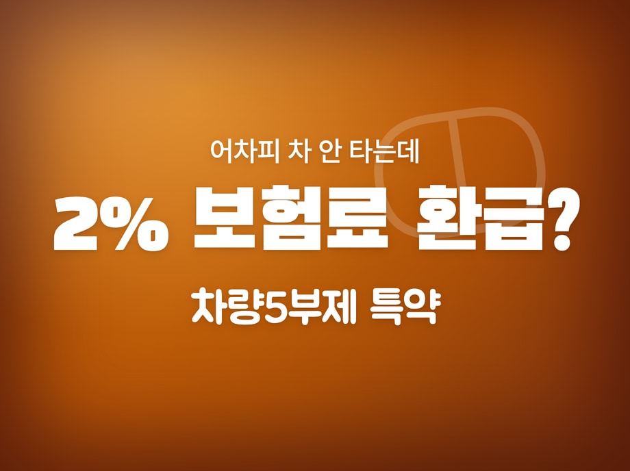 차량5부제 특약